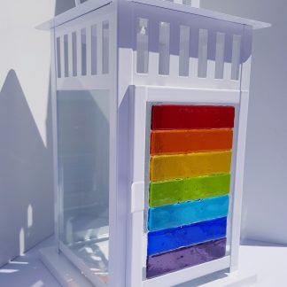 Rainbow striped lantern